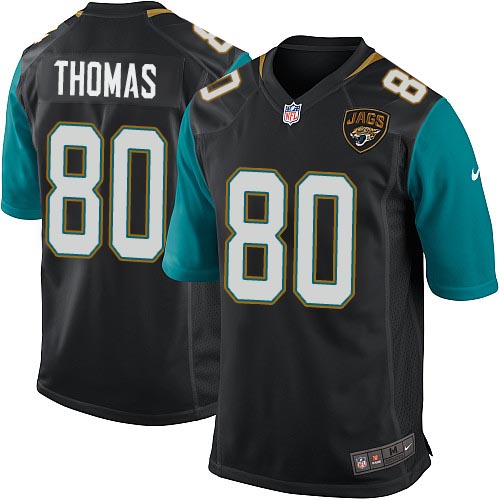 Men's Game Julius Thomas Nike Jersey Black Alternate - #80 NFL Jacksonville Jaguars